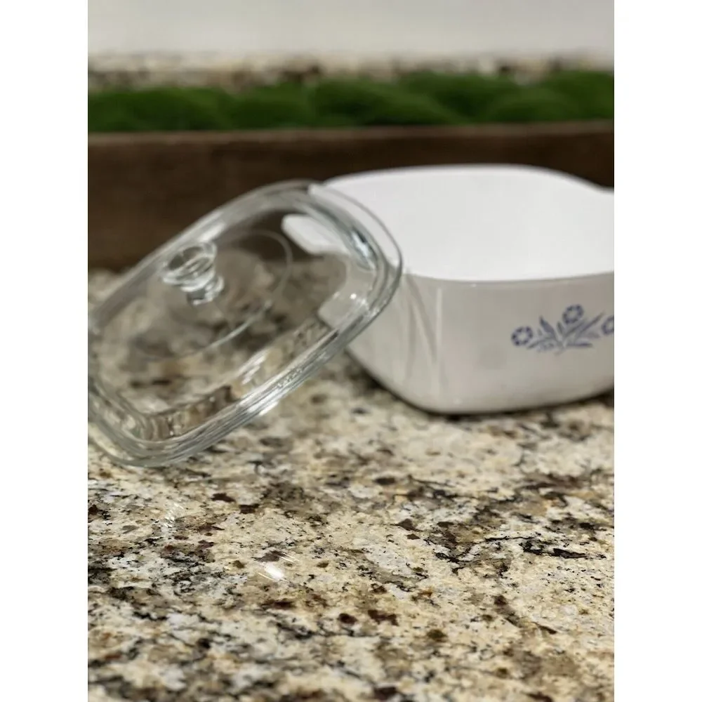 Corning‎ Ware Blue Cornflower P-1 3/4 B .1 3/4 QT Casserole/ ORIGINAL P-7-C Lid